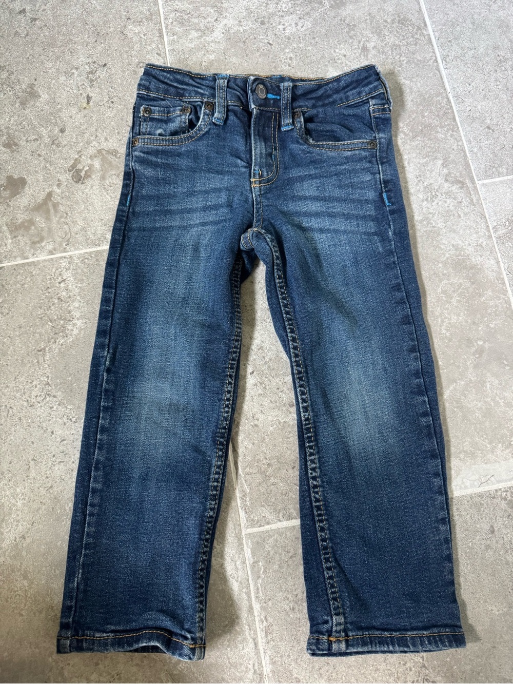 Lee Boys' Dark Blue Straight Jeans